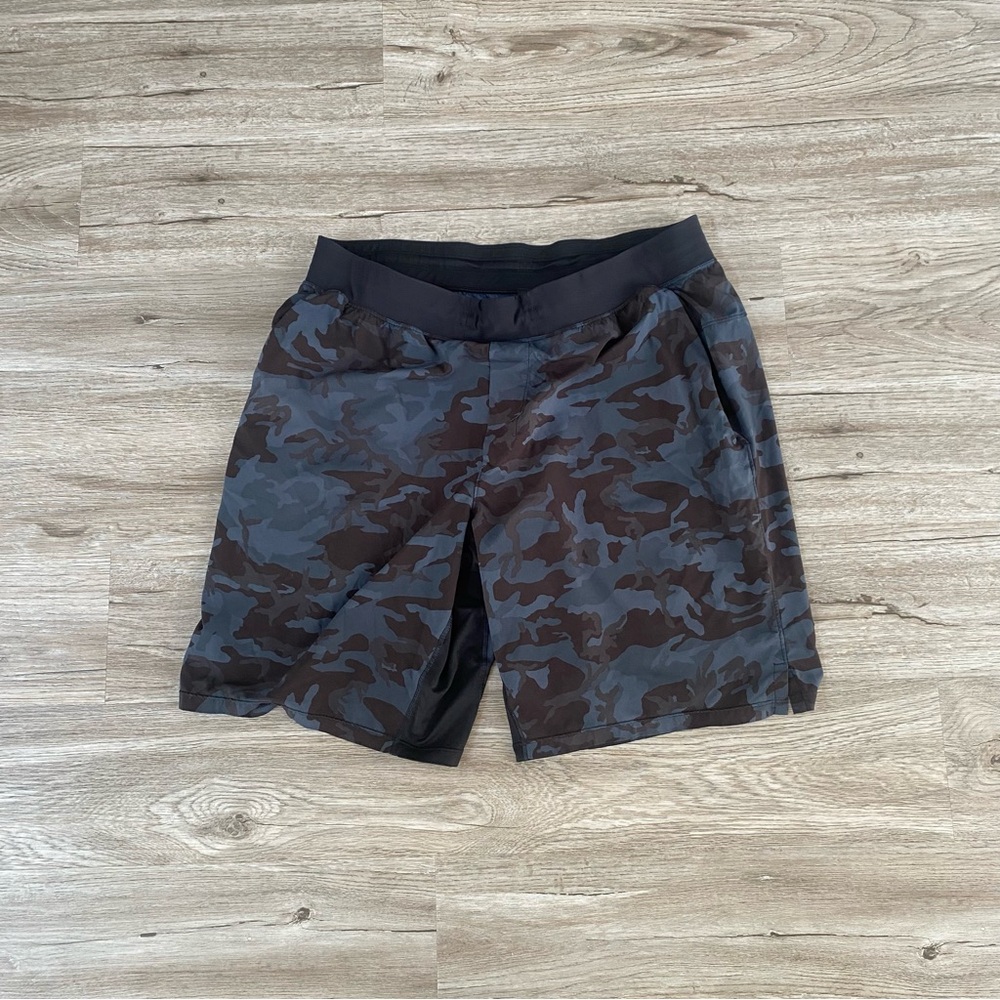 Lululemon Blue and Black camo shorts